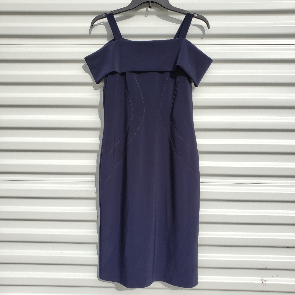 Joseph Ribkoff of the shoulder sheath dress